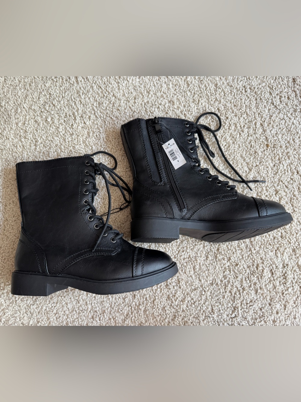 Torrid Black Lace-Up Combat Boots
